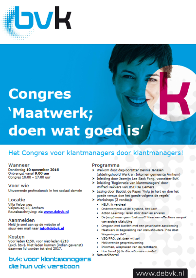 Poster BvK Najaarscongres 2016