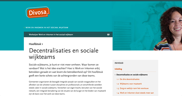 Screenshot Werkwijzer Werk en Inkomen in het sociaal wijkteam